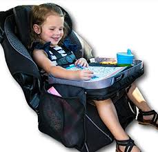 Kids E Z Travel Lap Desk Tray Universal Fit For Car Seat Stroller Airplane Organized Access To Drawing Snacks And Activities Includes Bonus Printable Car Seats Lap Desk
