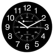 Ambient Weather Rc 1200wb Il 12 Luminous Glow In The Dark Atomic Radio Controlled Wall Clock White Black Clock Wall Clock Clock Wallpaper