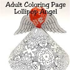 At everfreecoloring.com, you can find tons of great coloring pages for kids and also hard coloring pages for adults. Diy Party Mom Adult Coloring Lollipop Christmas Angel Printable