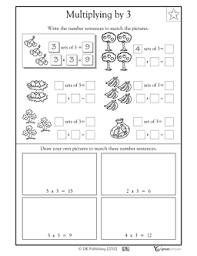 Number Sentences Multiplying By 3 3rd Grade Math Worksheets Money Math Worksheets Math Worksheets
