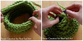 Knitting is a method by which yarn is manipulated to create a textile or fabric; How To Finger Knit A Beanie Hat Diy Red Ted Art Make Crafting With Kids Easy Fun