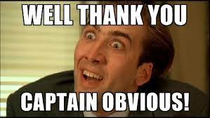 Well Thank You Captain Obvious Grypp