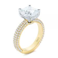 Free cleaning & resizing near you. Two Tone Pave Cushion Cut Diamond Engagement Ring 105285 Seattle Bellevue Joseph Jewelry