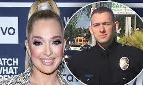 The real housewives of beverly hills star, 48, defended her son tommy zizzo on social media after an instagram user commented, your son is an officer! on her image of a black screen to. Rhobh Star Erika Jayne Opens Up About Her 28 Year Old Police Officer Son Tommy He S Still My Boy Daily Mail Online