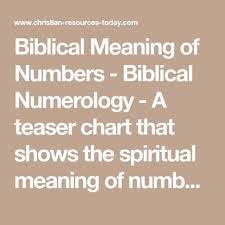 biblical meaning of numbers biblical numerology a teaser