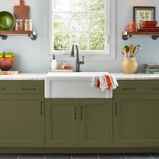 • traditional paneled cabinets give your kitchen a tailored look. Reviews For Behr 1 Gal Ppu9 24 Amazon Jungle Urethane Alkyd Satin Enamel Interior Exterior Paint 793001 The Home Depot