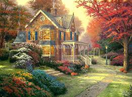 Thomas Kinkade Hot Selling Hd Print Oil Painting On Canvas Beautiful House 18x24 Online With 17 Thomas Kinkade Art Thomas Kinkade Paintings Kinkade Paintings