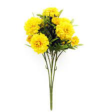20 pcs set artificial marigold flower garlands diwali indian wedding decorationfrom $10.99. Artificial Yellow Marigold Bush Yellow Decorative Plant Shelf Edge Uk