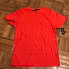 Orange Nautica V Neck T Shirt Nwt