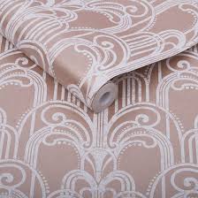 Art Deco Rose Gold Wallpaper Graham Brown Uk Rose Gold Wallpaper Art Deco Wallpaper Gold Wallpaper
