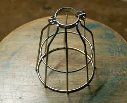 Steel Bulb Guard Clamp On Metal Lamp Cage For Vintage Trouble Etsy Metal Lamp Bulb Handmade Lighting