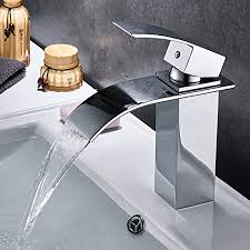 1.3 bwe waterfall bathroom sink faucet. Rovate Waterfall Bathroom Faucet Brass Single Handle Single Hole Vanity Sink Faucet Stainless Steel Rectangular Faucet Spout Chrome Walmart Canada