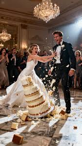 As I lifted the knife to cut the wedding cake, my sister ...