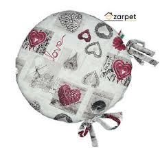 Cuscino rotondo personalizzato con foto. 4 Cuscini Rotondi Per Sedia Lacci E Cerniera Glamour Ebay