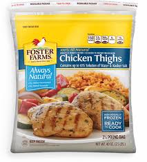 Commercially produced packages may contain 4 to. Always Natural Individually Frozen Boneless Skinless Chicken Thighs Products Foster Farms