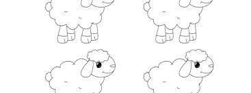 Diy craft for spring and a farm theme! Sheep Template Small