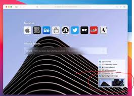 تخصيص الخلفية لمتصفح سفاري ماك بيغ سور Mac Big Sur Big Sur Screenshots Desktop Screenshot