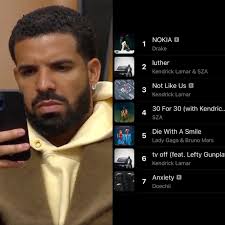 Drake's "NOKIA" is now #1