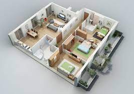 Rumah dengan 3 kamar bisa desain di rumah yang tinggi ini. 30 Denah Rumah Minimalis 3 Kamar Tidur Desain 1 Lantai