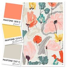 Coral Yellow And Gray Color Palette Sarah Hearts Prints Art Gallery Fabrics Art