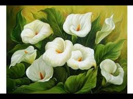 How To Draw Flowers With Poster Color Beautiful Lily Flowers Poster Color Painting Youtube Canvas is stretched over wooden stretchers then encased in a narrow black satin frame.