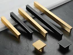 Black And Gold Cabinet Pulls Brushed Gold Cabinet Handle Pulls Dresser Drawer Pull Kitchen Door Handles Black Silver 16 76 96 128 160 192 224 256 320 Mm Lynns Hardware Cabinet Handles Gold Cabinet Handles Kitchen Door Handles