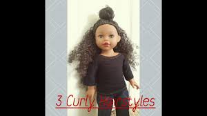 Cute hairstyles for barbie dolls with long hair that girls. 3 Super Easy Cute Hairstyles For Curly Haired Dolls Youtube