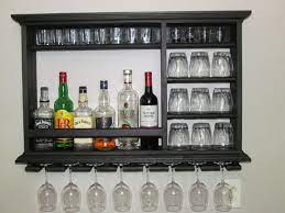 Shop with afterpay on eligible items. Mini Bar Black Stain 3 X2 Wall Mounted Wine Rack Mini Bar Wall Mounted Wine Rack Bar Shelves