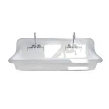 Kitchen home double bowl kitchen sink,stainless steel manual sink trough 304 sink 85x45/88x48/92x45cm thicken farmhouse sink with faucet wash basin bar sink kitchen supplies(size:80*43cm,color:black) $887.84 $ 887. 48 Inch Cast Iron Wall Mount Farmhouse Trough Sink Rmcastsink48 Vintage Tub