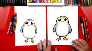 How To Draw A Porg From Star Wars Artist Spotlight Star Wars Drawings Art For Kids Hub Drawing Stars