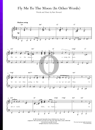Thank's for the kind words ! Fly Me To The Moon By Bart Howard Piano Sheet Music Sheet Music Piano Sheet Music Blues Piano