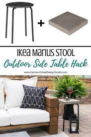 Ikea Marius Stool Outdoor Side Table Hack Garrison Street Design Studio Ikea Patio Ikea Patio Furniture Ikea Outdoor