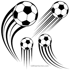 Kids playing with soccer ball. Soccer Ball In Motion Clipart