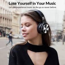 سيلينزيس سماعات راس بلوتوث بخاصية الغاء الضوضاء النشطة مع ميكروفون بصوت  جهوري عميق لاسلكية فوق الاذن، مقاس مريح، وقت تشغيل 30 ساعة  للتلفزيون/الكمبيوتر/الجوال (اسود قاتم): اشتري اون لاين بأفضل الاسعار في  السعودية -