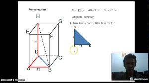 Misalkan diagonal ruang balok adalah d maka secara umum diagonal ruang balok dapat dirumuskan luas bidang diagonal abgh dapat dicari dengan rumus persegi panjang, yakni Menghitung Panjang Diagonal Sisi Dan Diagonal Ruang Balok Youtube