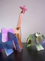 Recycled Cardboard Animals Template Could Be Great For Large Sculptures Too Cardboard Animals Cardboard Art Animal Templates