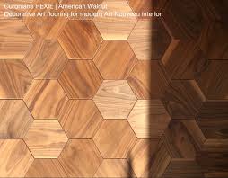 Curonians Hexagon Parquet Hexie American Walnut In 2020 Art Nouveau Architecture Art Nouveau Interior Hexagon