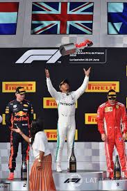 Max Verstappen Red Bull Racing Lewis Hamilton Mercedes Amg F1 And Kimi Raikkonen Ferrari Celebrate On The Pod Red Bull Racing Lewis Hamilton Max Verstappen