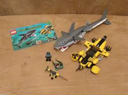 7773 Lego Complete Tiger Shark Attack Aqua Raders Instruction Book Underwater Lego Shark Attack Lego Tiger Shark