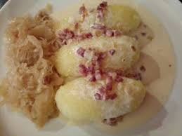 Verboten Gut Hoorische Mit Specksauce Sauerkraut Schwabische Gerichte Sauerkraut Rezepte