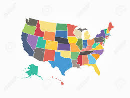 El mapa de américa ofrece una visión general de los estados unidos de américa con los estados y las ciudades. Mapa De Estados Unidos De America Diseno De Color Plano Ilustraciones Vectoriales Clip Art Vectorizado Libre De Derechos Image 84215642