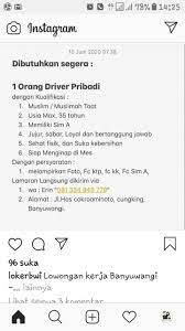 Lowongan kerja driver di indonesia. Lowongan Driver Pribadi Lowongan Kerja Banyuwangi Facebook