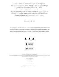 I redeemed this code today. Shake Shack Offer With Bumble Deets Mail That Fails