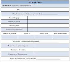 Ms Access Query Form Template Sample Forms Document Management System Survey Template Templates