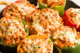 Trader Joe S Ground Turkey Stuffed Peppers With Pepper Jack Recipe Stuffed Peppers Recipes Healthy Mexican Recipes