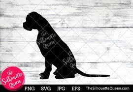 Download Boxer Dog Silhouette Graphic By Thesilhouettequeenshop Creative Fabrica SVG Cut Files