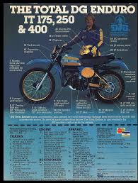 1977 yamaha it175 dg package racer ad vintage motorcycle posters yamaha yamaha bikes