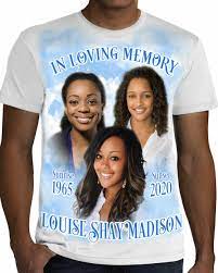 Personalized tee shirts in memory of a loved one. Rip T Shirt In Loving Memory Of Triple Photo Men Women The Funeral Program Site
