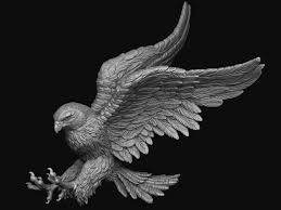 Hawk Hunting 3d Print Model Print Models Art Model Animal Sculptures