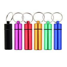 Camping First Aid Kits Kungken 6pcs Aluminum Pill Box Case Bottle Stash Drug Holder Keychain Container Waterproof Find O Medicine Boxes Pill Case Keychain